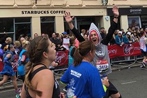 Shark Trust Managing Director, Paul, running the London Marathon