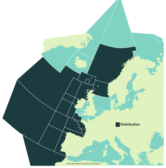 Map of the known distribution of the Frilled Shark