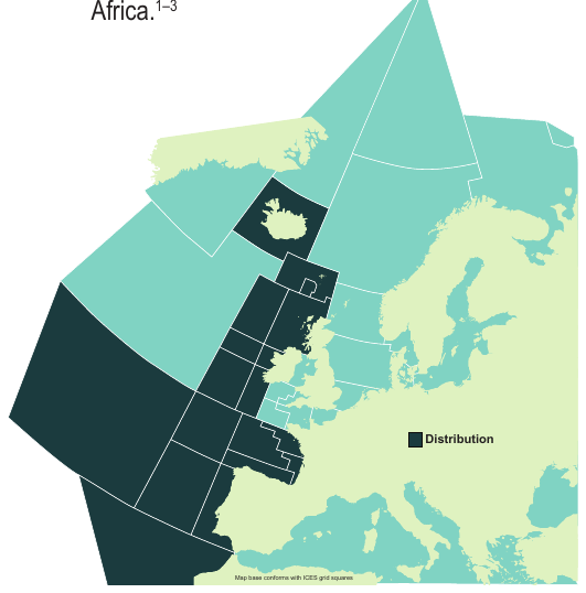 Map of the known distribution of the Longnose Velvet Dogfish