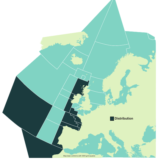 Map of the known distribution of the Sailfin Roughshark