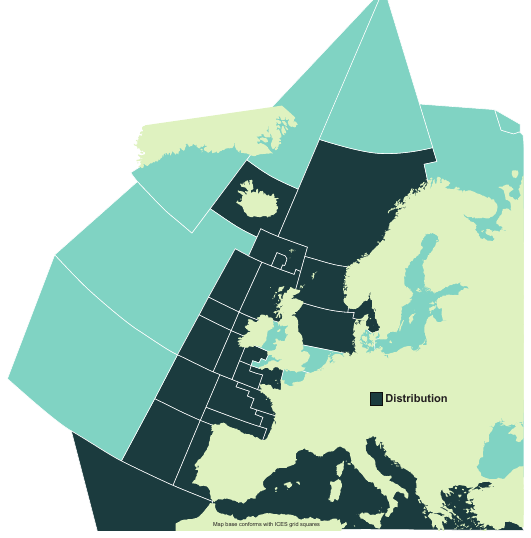 Map of the known distribution of the Shagreen Ray