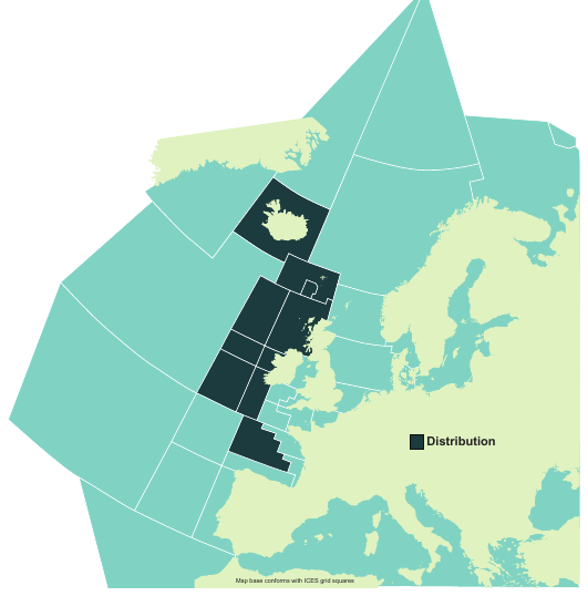 Map of the known distribution of the White Ghost Catshark